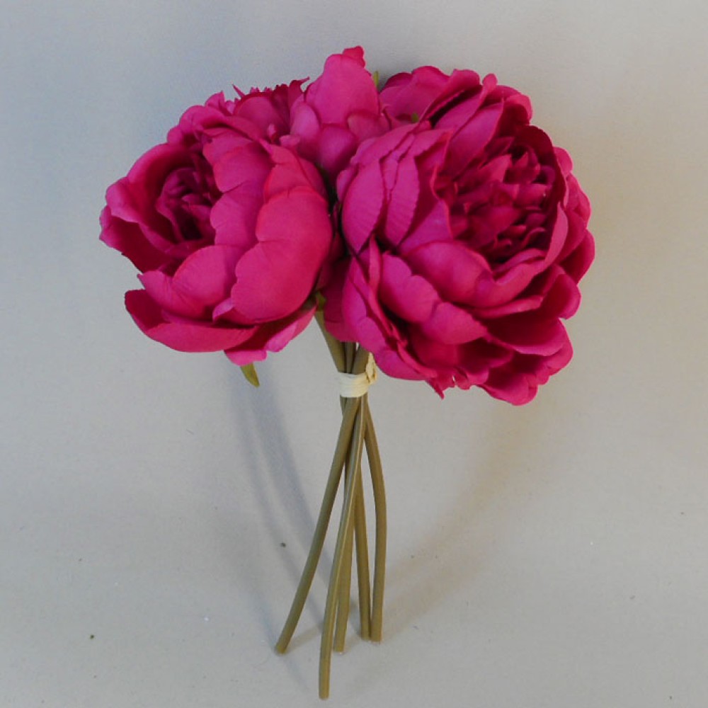 Artificial Peony Posy Hot Pink 28cm Artificial Flowers